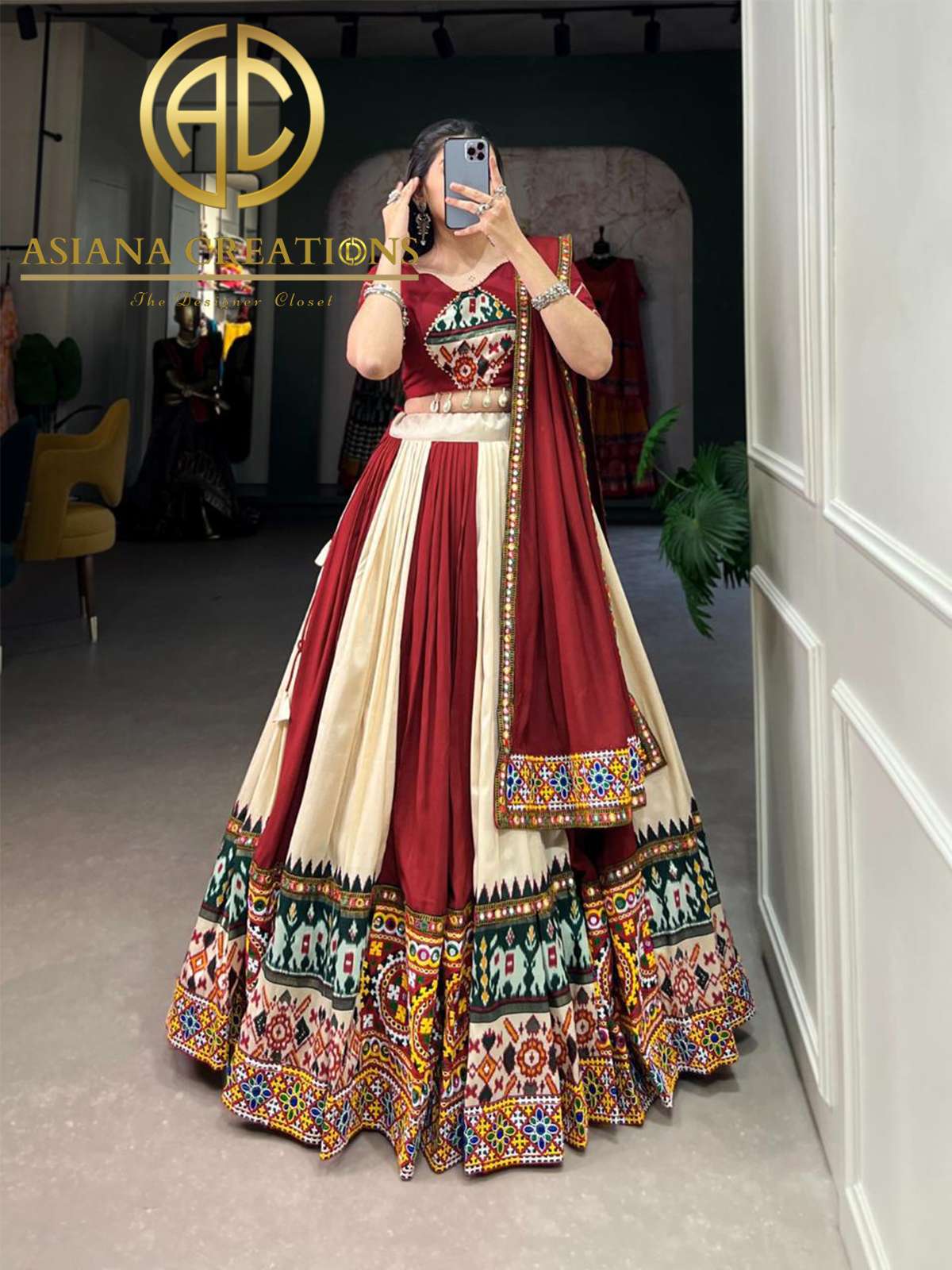 Navratri Lehenga Choli Sets LNB1617OWT