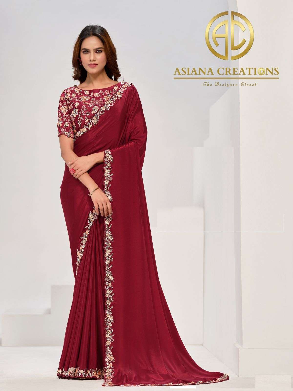 Satin Silk Party and Designer Wear Saree DS43905