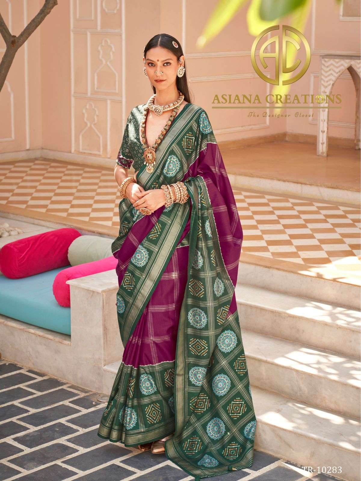 Patola Silk Wedding Saree with Blouse Piece DS10283