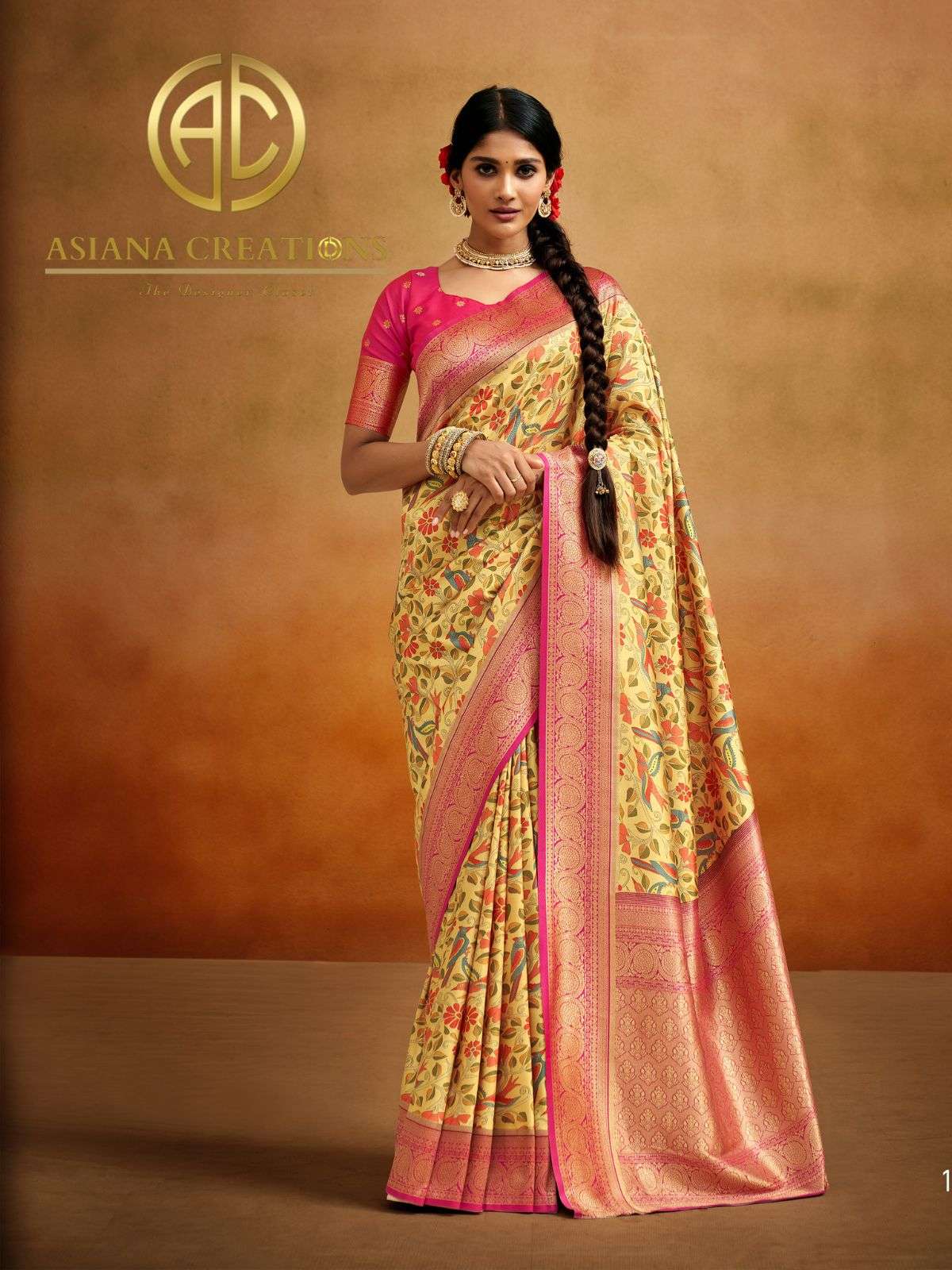 Banarasi Printed Silk Traditional Saree with Blouse DS154008