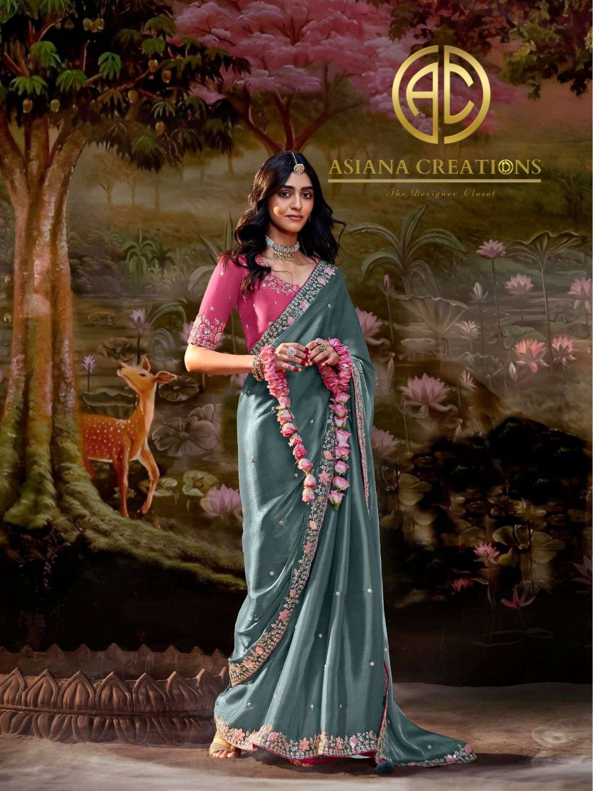 Designer Traditional Saree with Blouse DSKIMO5343