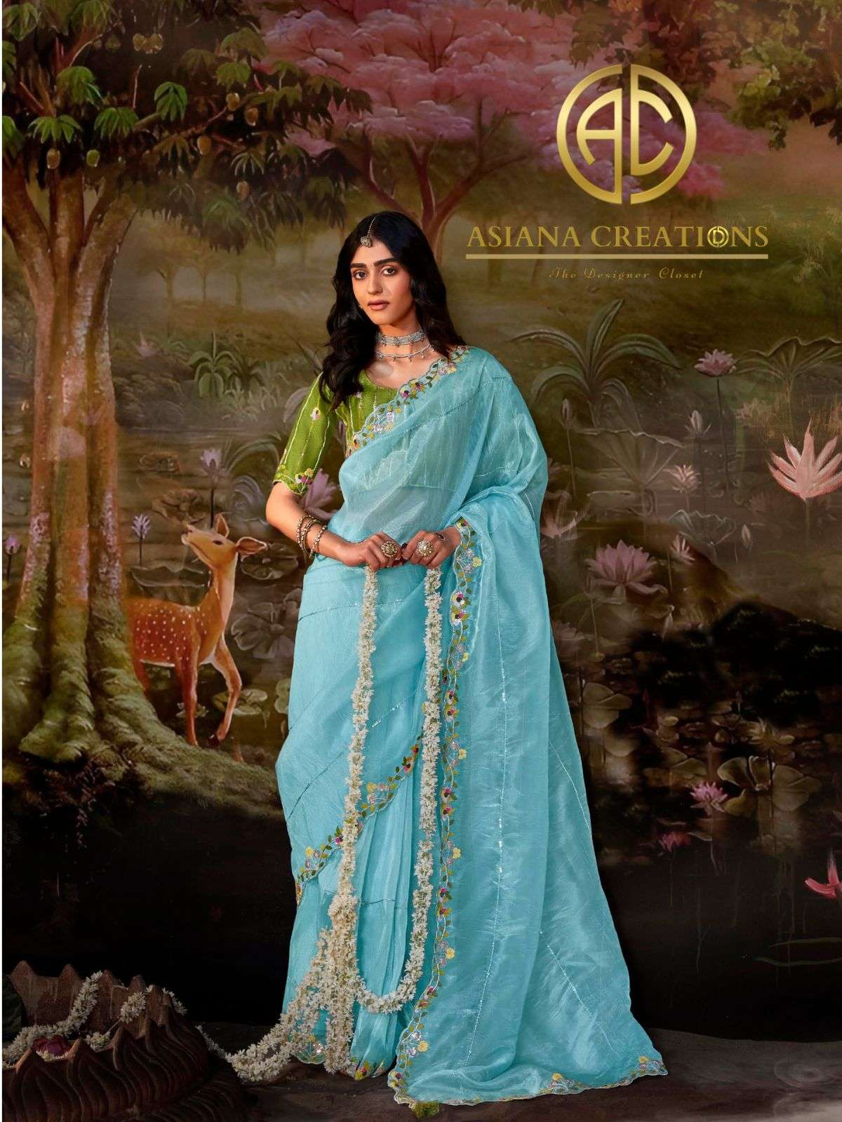 Designer Traditional Saree with Blouse DSKIMO5347