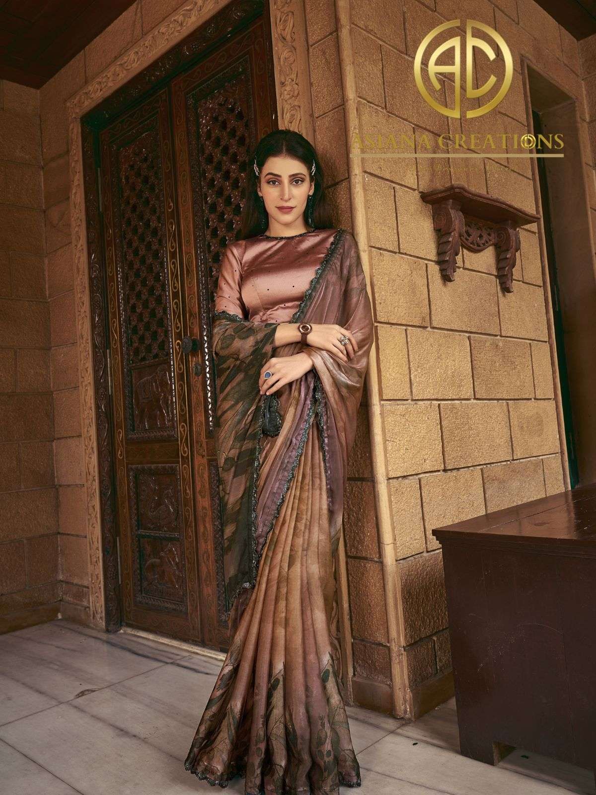 Printed Designer Saree with Blouse DSMAH43810