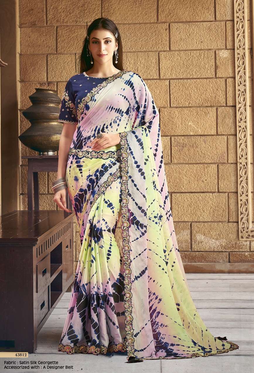 Printed Designer Saree with Blouse DSMAH43812