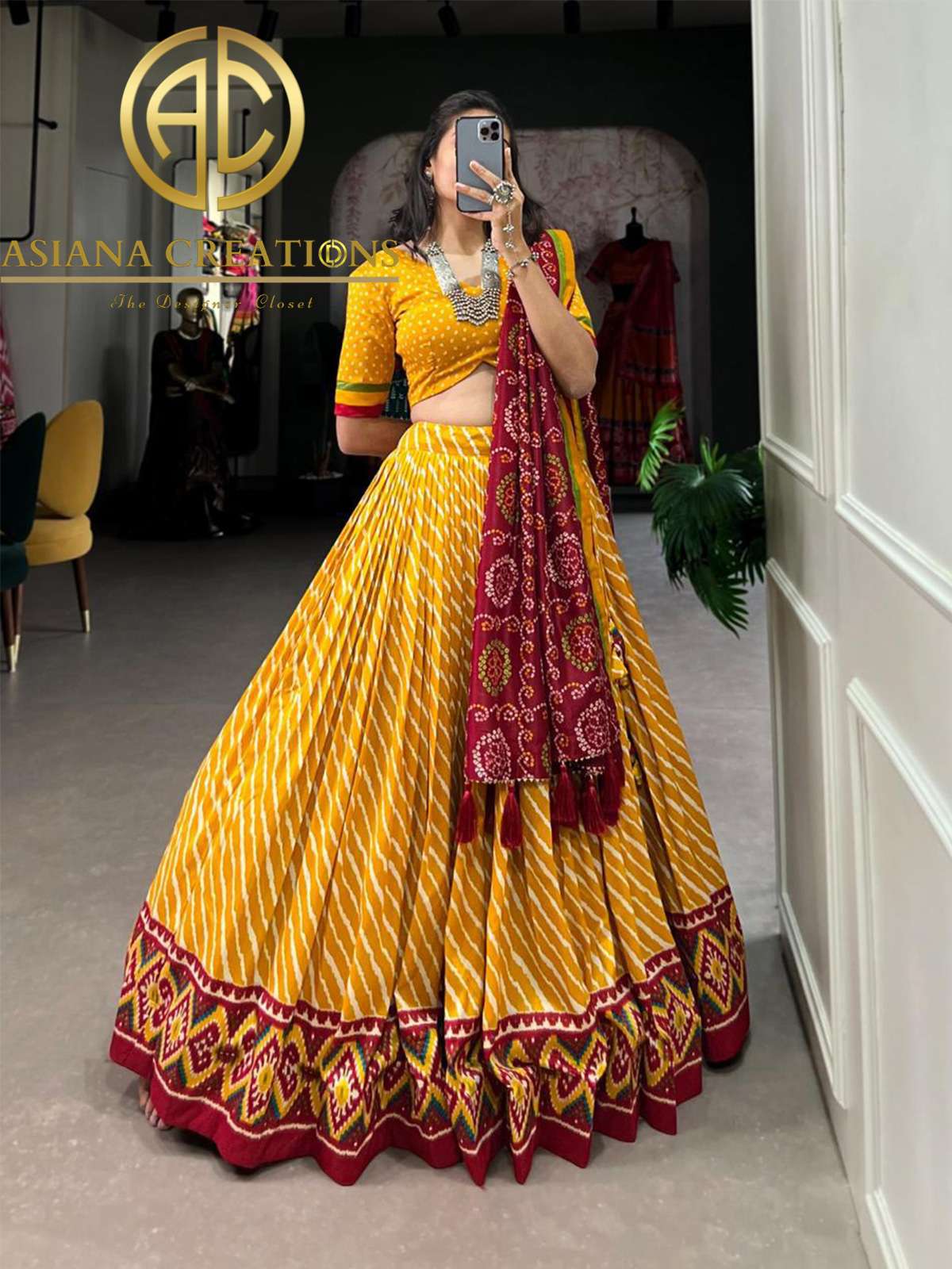 Navratri Lehenga Choli Sets LNB1224YLW