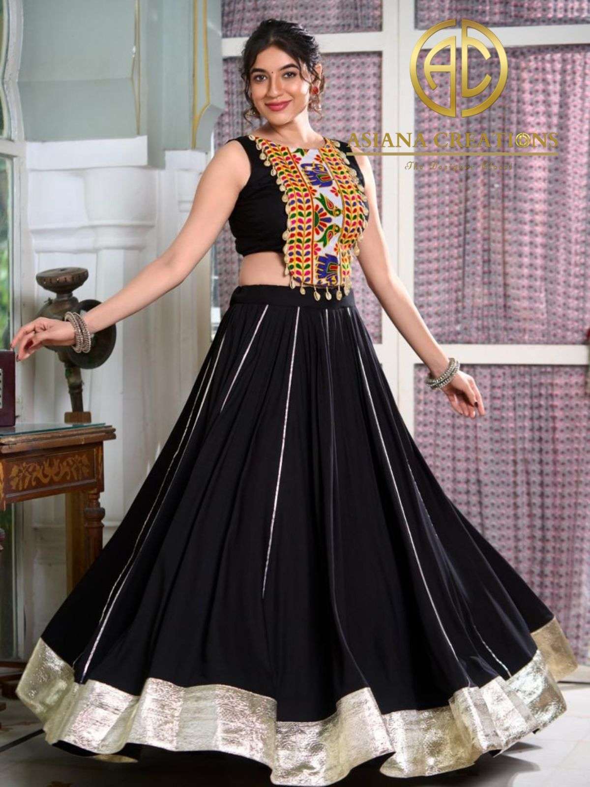 Navratri Lehenga Choli Sets NNK1616BLK