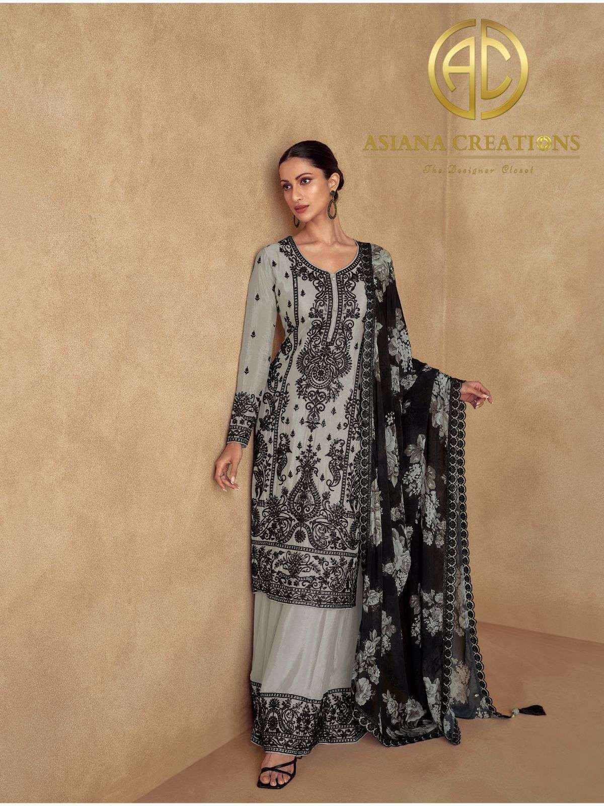 Chinnon Embroidered Palazzo Suit Sets DS10069