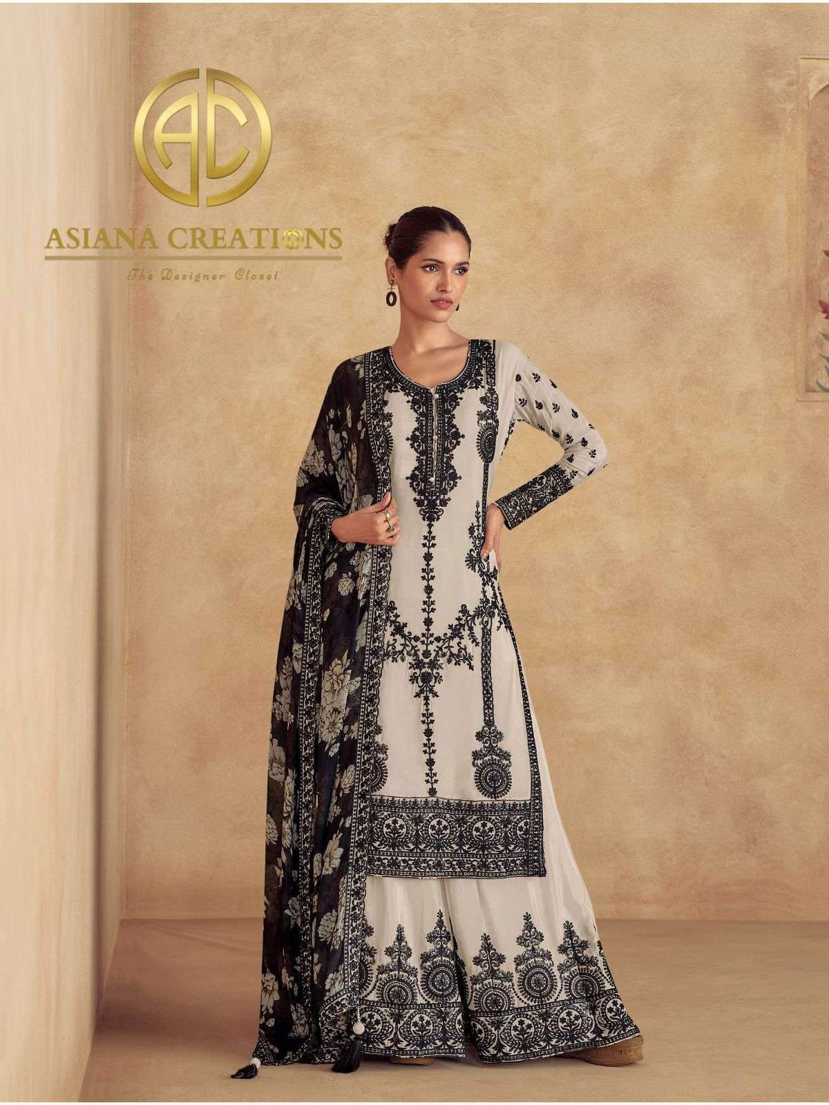 Chinnon Embroidered Palazzo Suit Sets DS10071