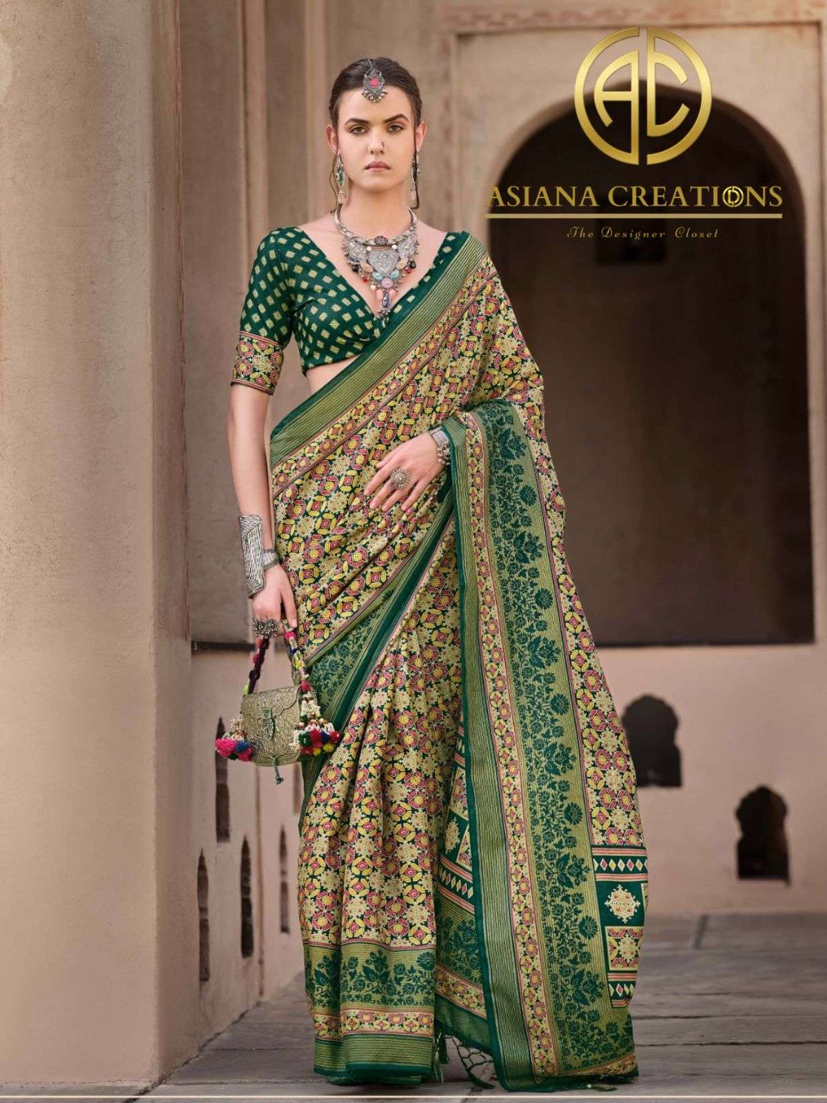 Silk Printed Casual Saree with Blouse DS10443