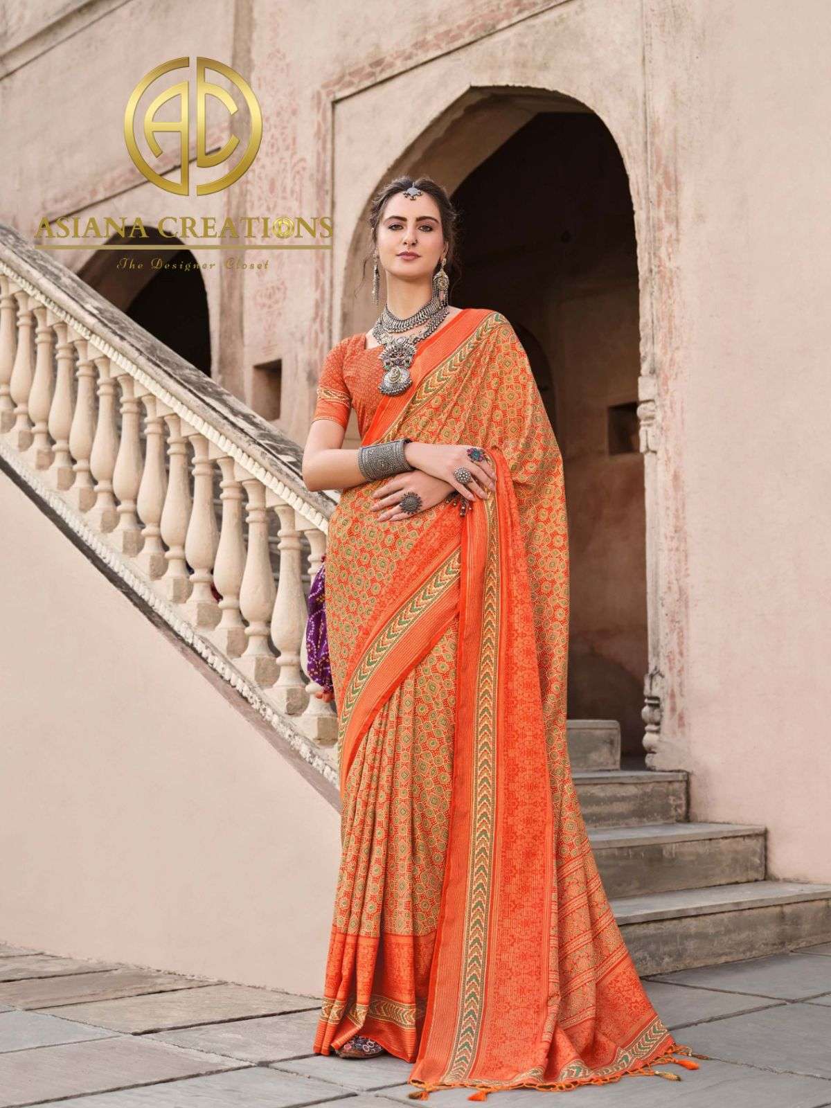 Silk Printed Casual Saree with Blouse DS10444