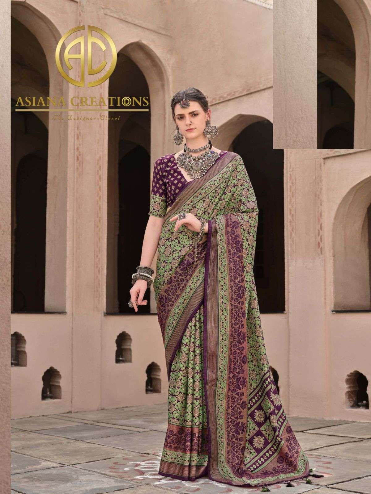 Silk Printed Casual Saree with Blouse DS10445