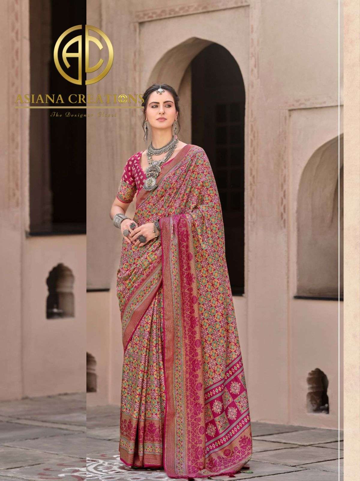 Silk Printed Casual Saree with Blouse DS10447