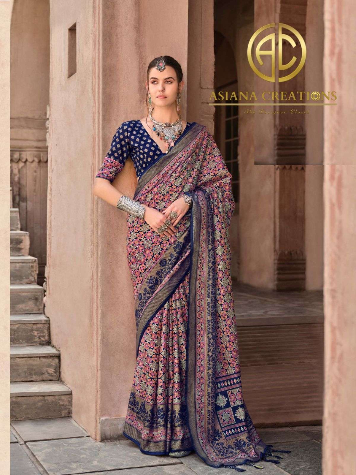 Silk Printed Casual Saree with Blouse DS10448