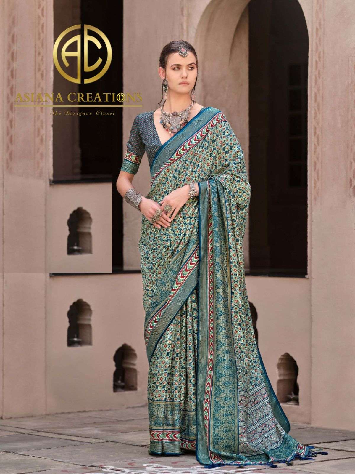 Silk Printed Casual Saree with Blouse DS10449