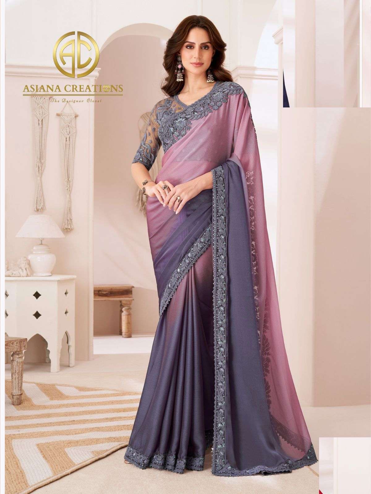 Chiffon Designer and Party Wear Saree with Blouse DS1304