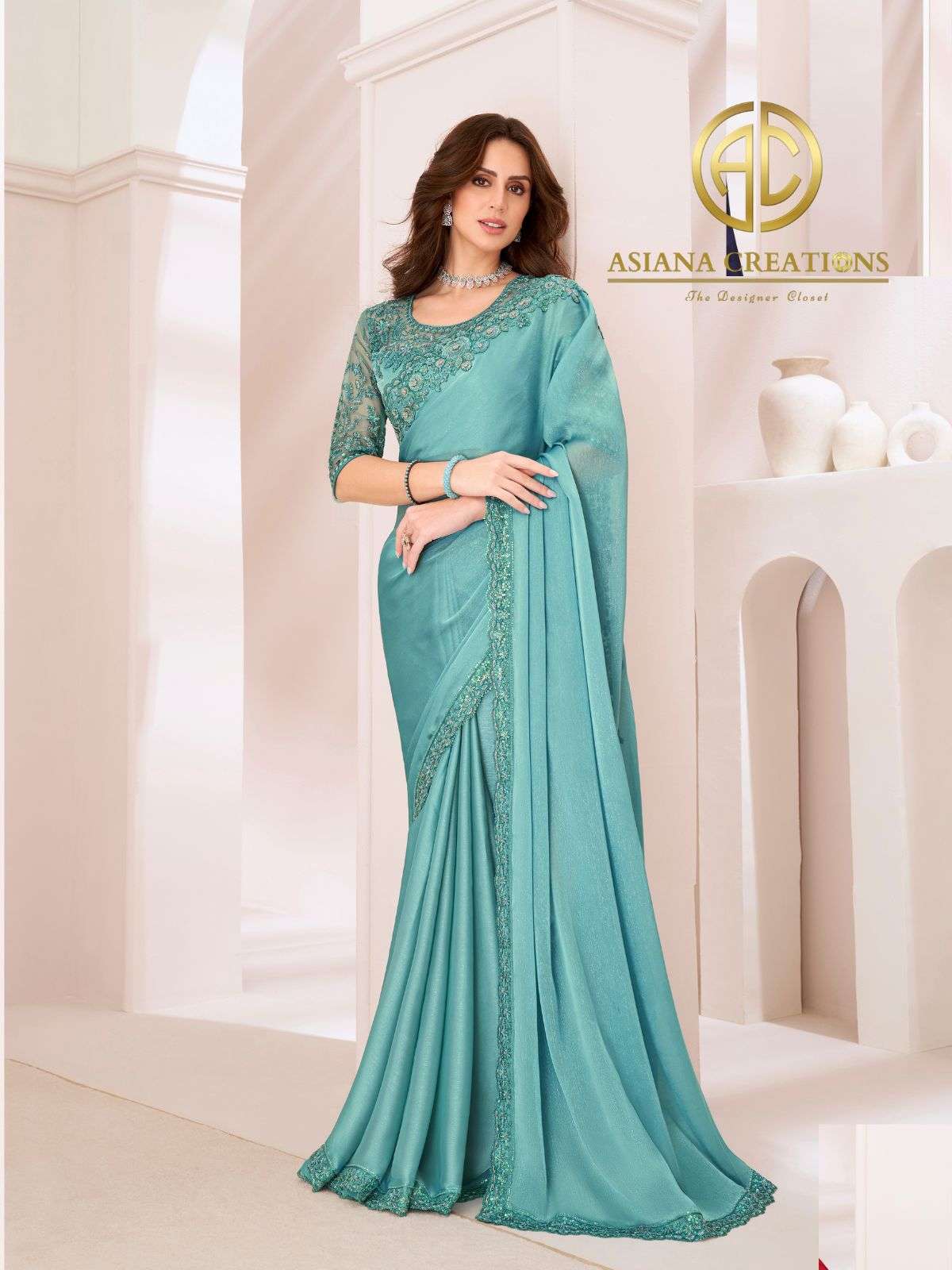 Georgette Designer and Party Wear Saree with Blouse DS1308