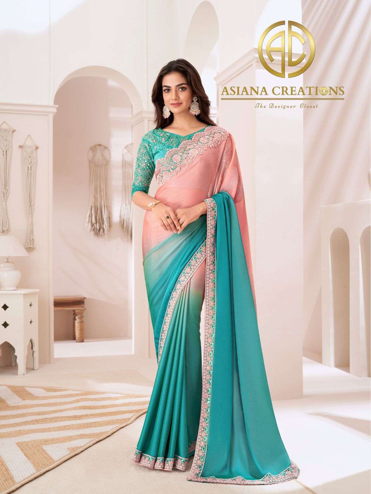 Chiffon Designer and Party Wear Saree with Blouse DS1311