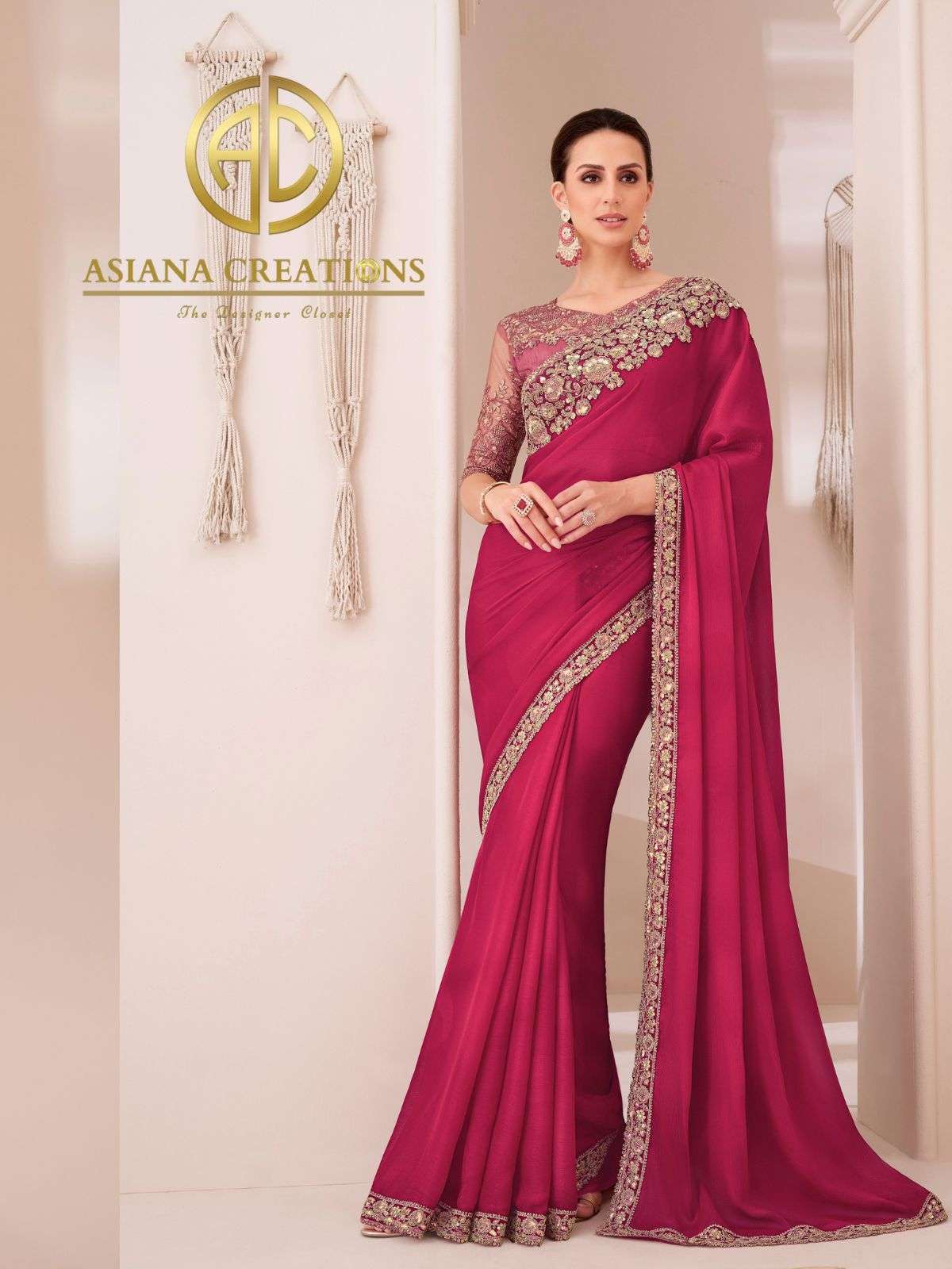 Chiffon Designer and Party Wear Saree with Blouse DS1312