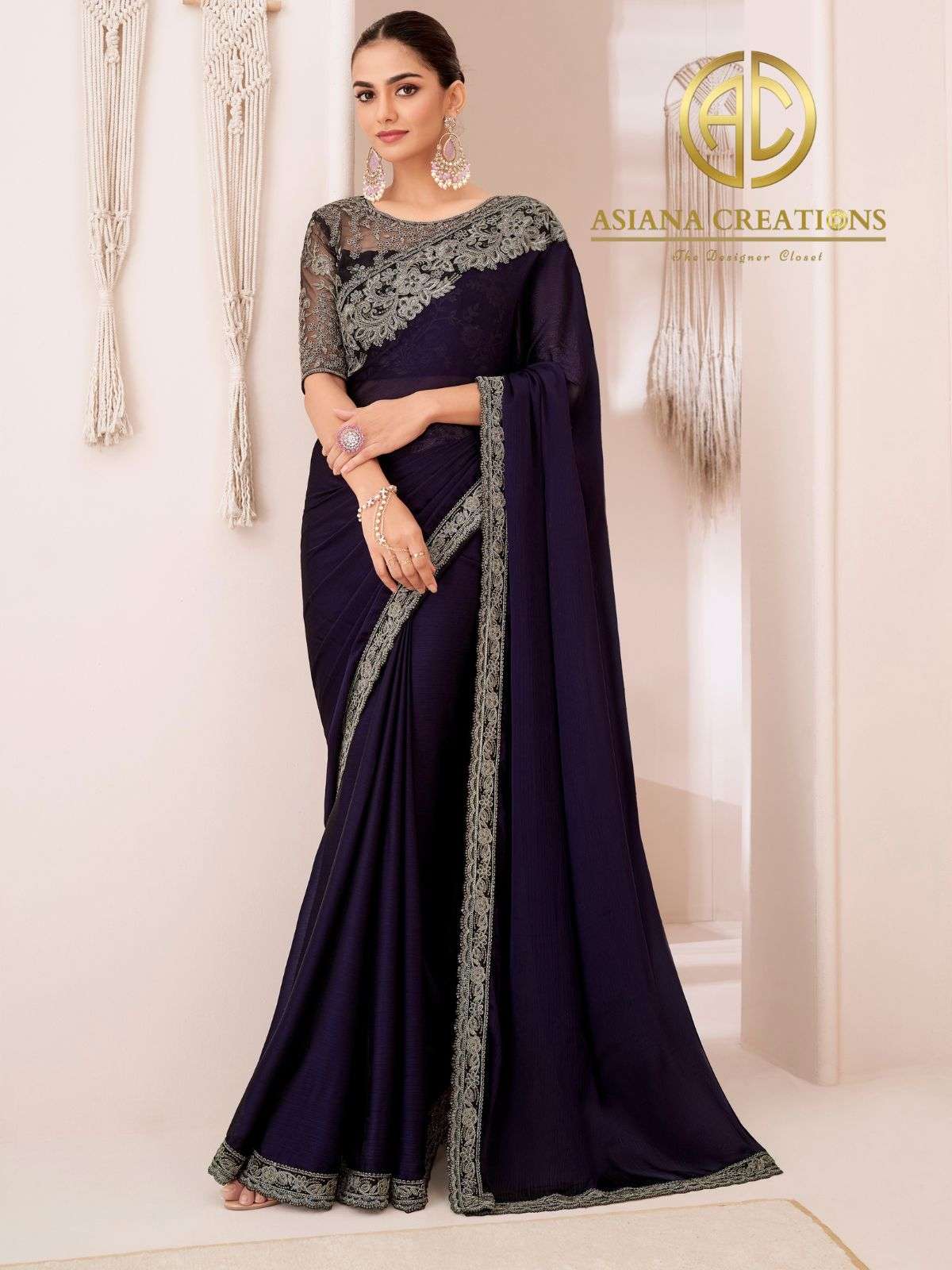 Chiffon Designer and Party Wear Saree with Blouse DS1313