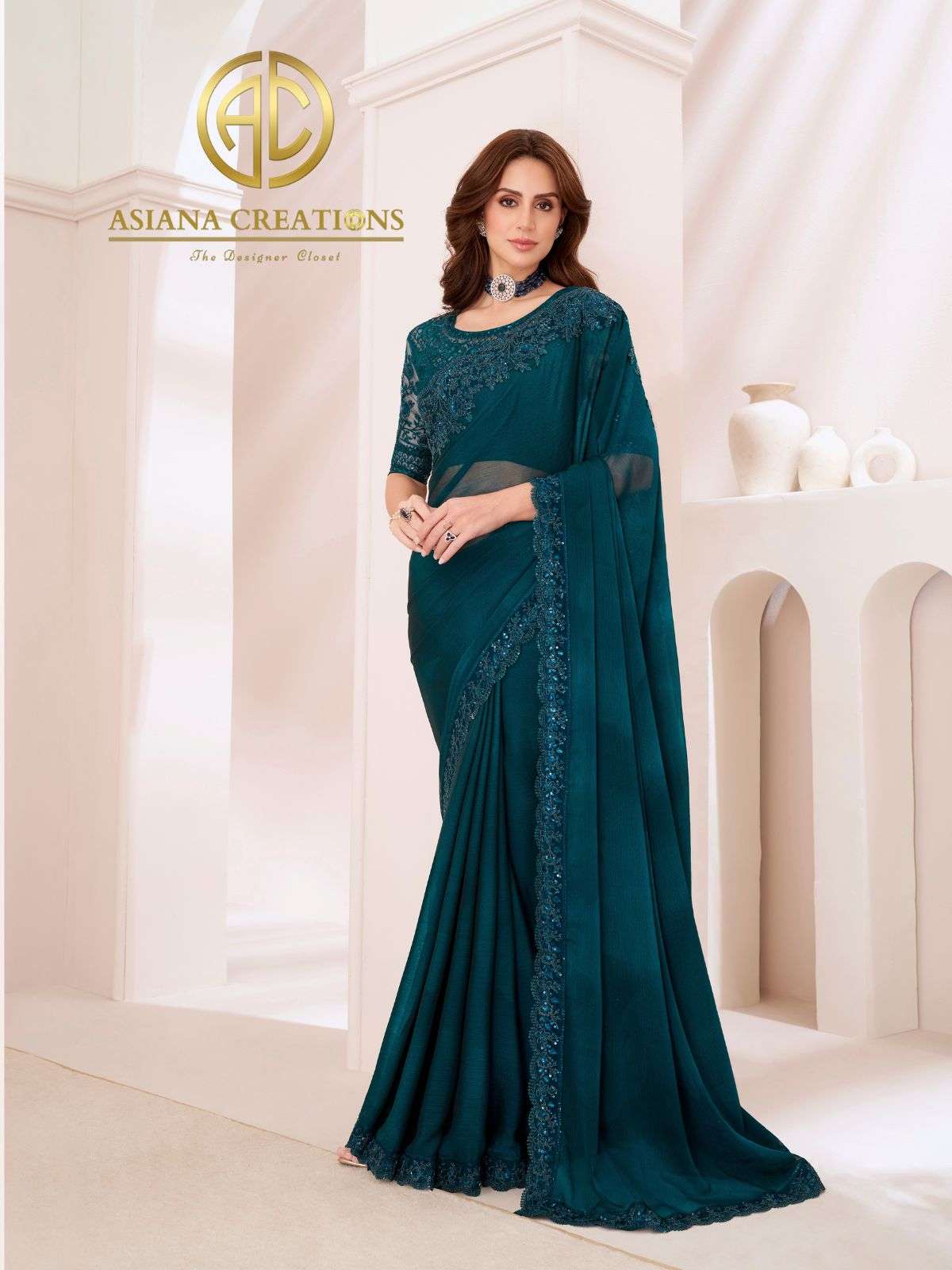 Chiffon Designer and Party Wear Saree with Blouse DS1316