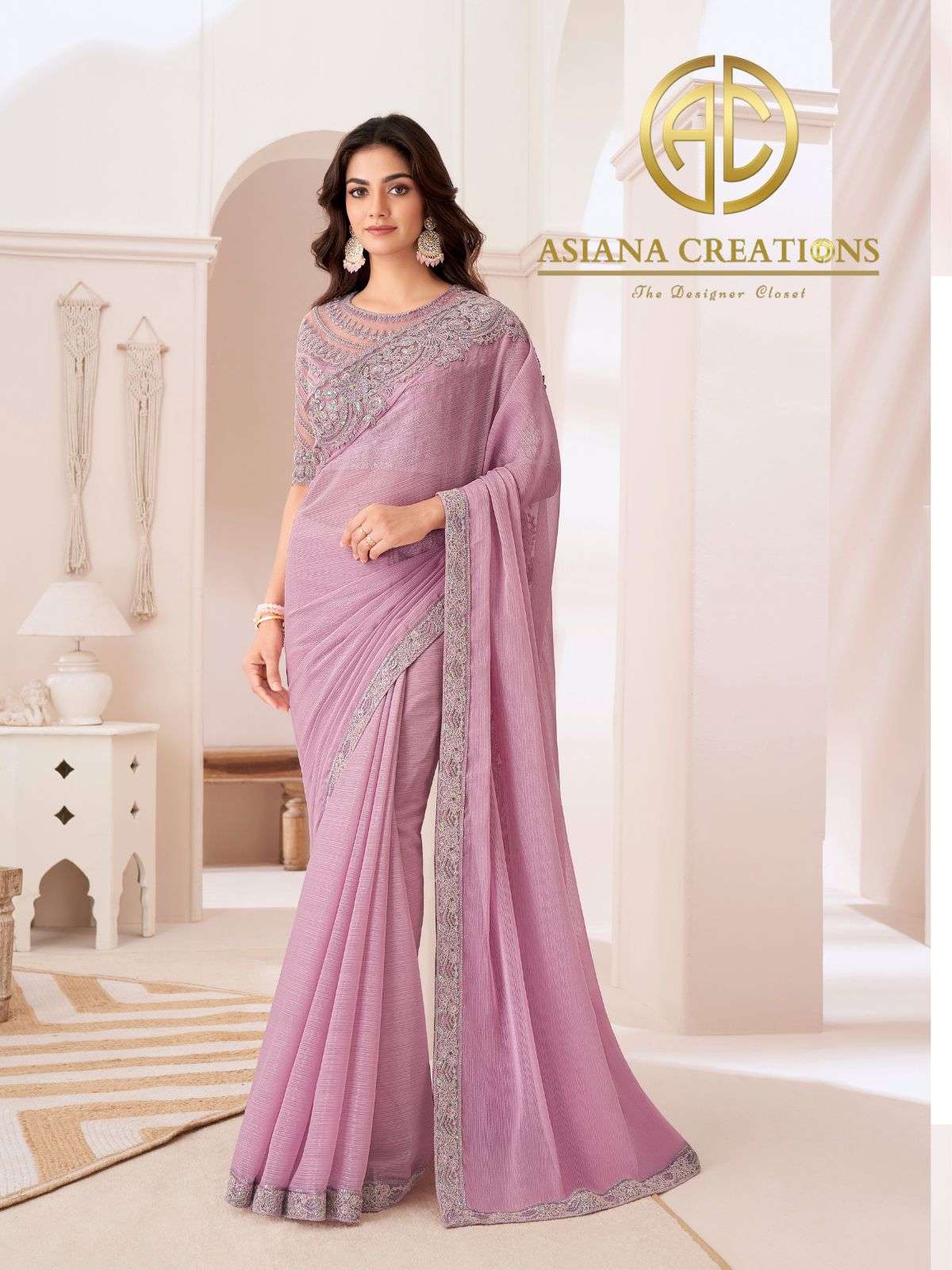 Chiffon Designer and Party Wear Saree with Blouse DS1317