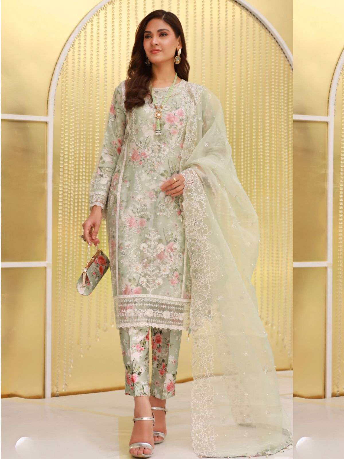 Organza Pakistani Salwar Suit Sets DS1770