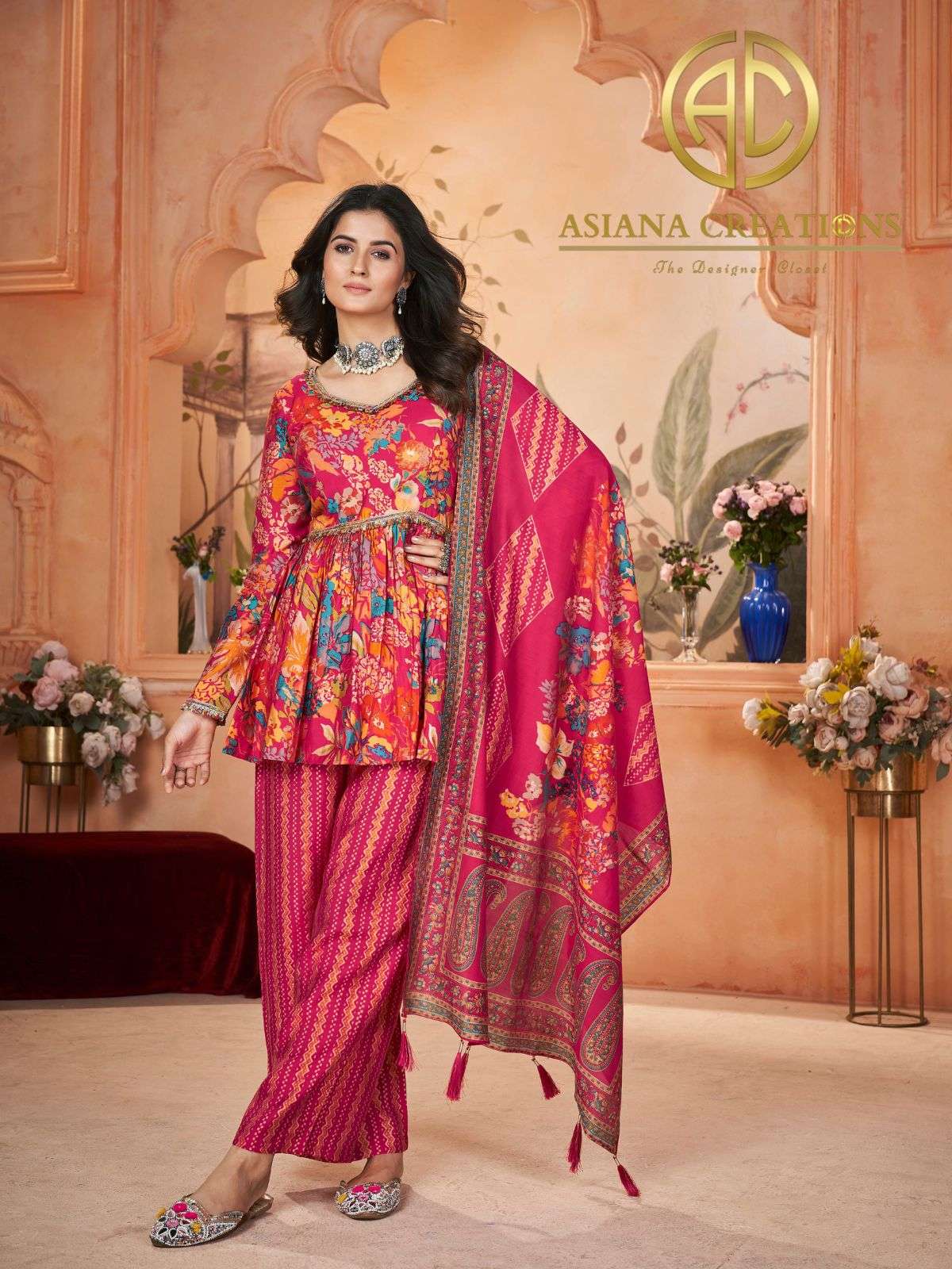 Silk Peplum Style Salwar Suit Sets DS5031