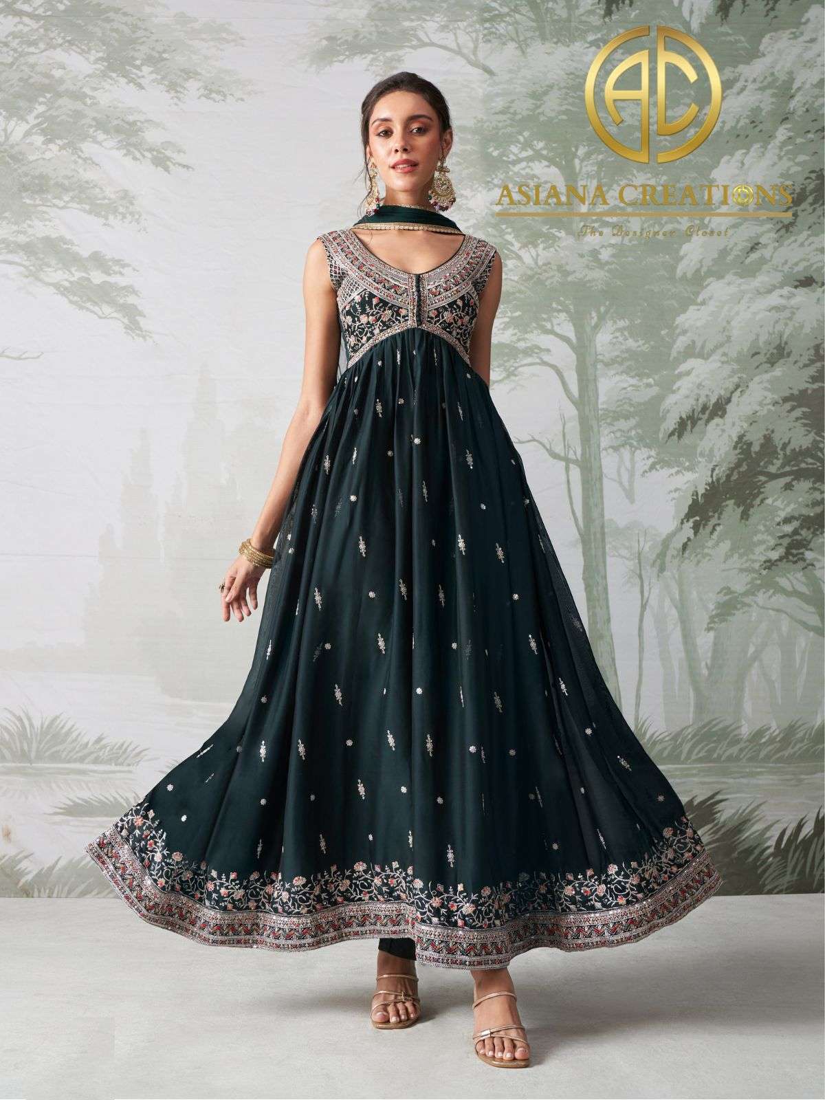 Georgette Heavy Anarkali Dresses DS6008