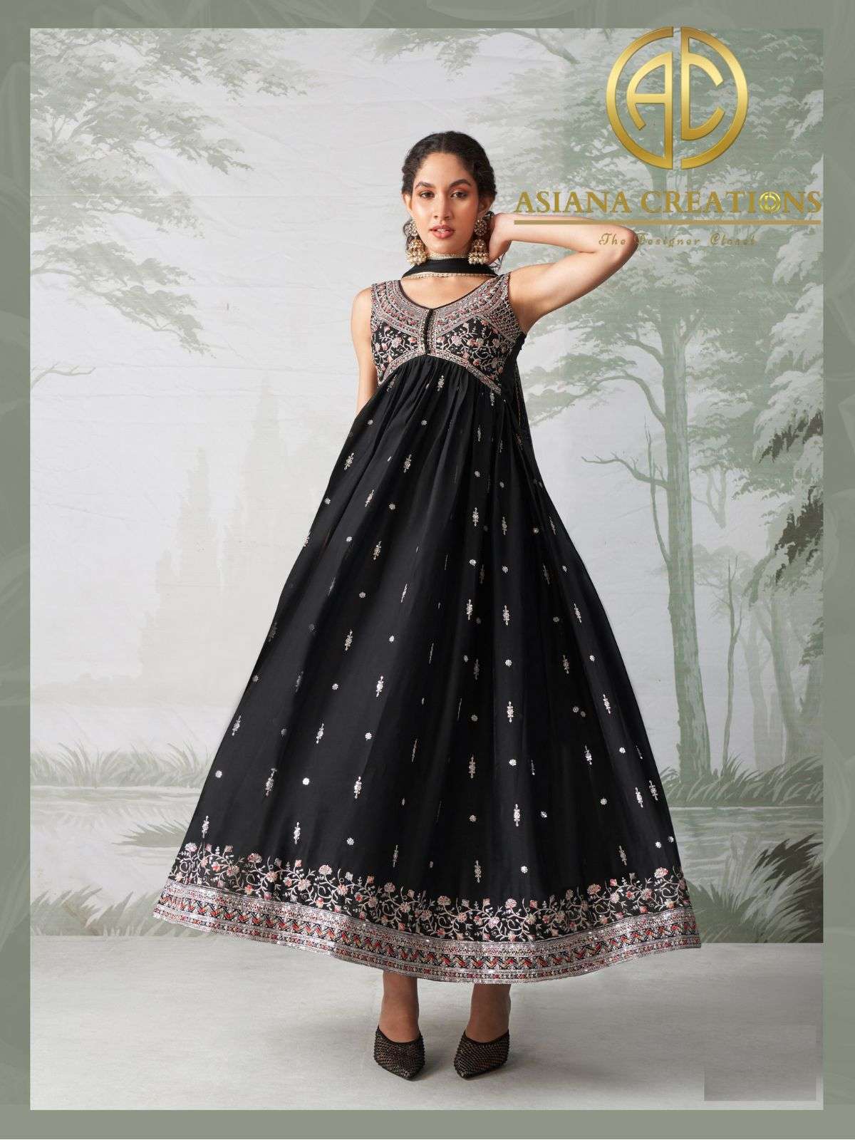 Georgette Heavy Anarkali Dresses DS6009