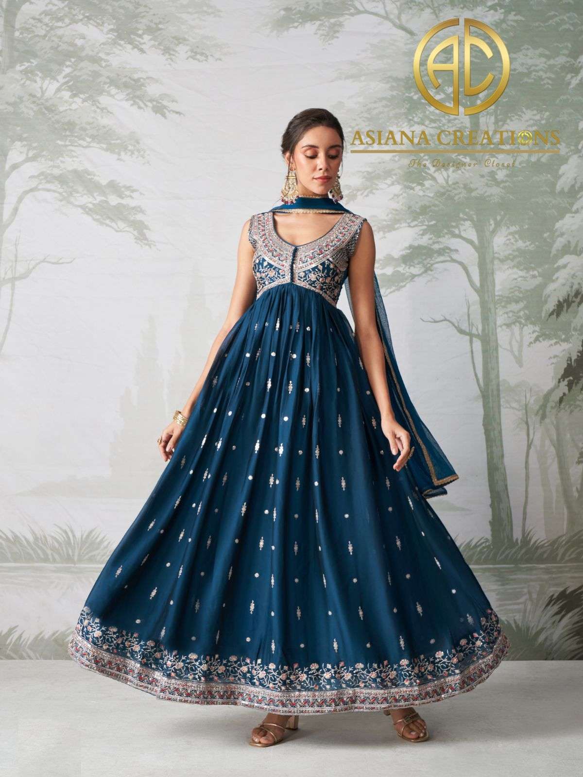 Georgette Heavy Anarkali Dresses DS6010