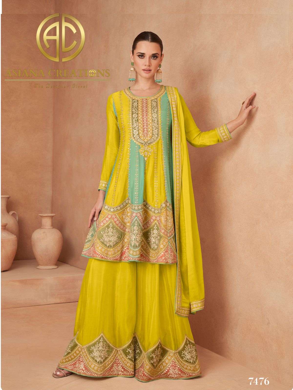 Chinnon Embroidered Palazzo Suits DS7476