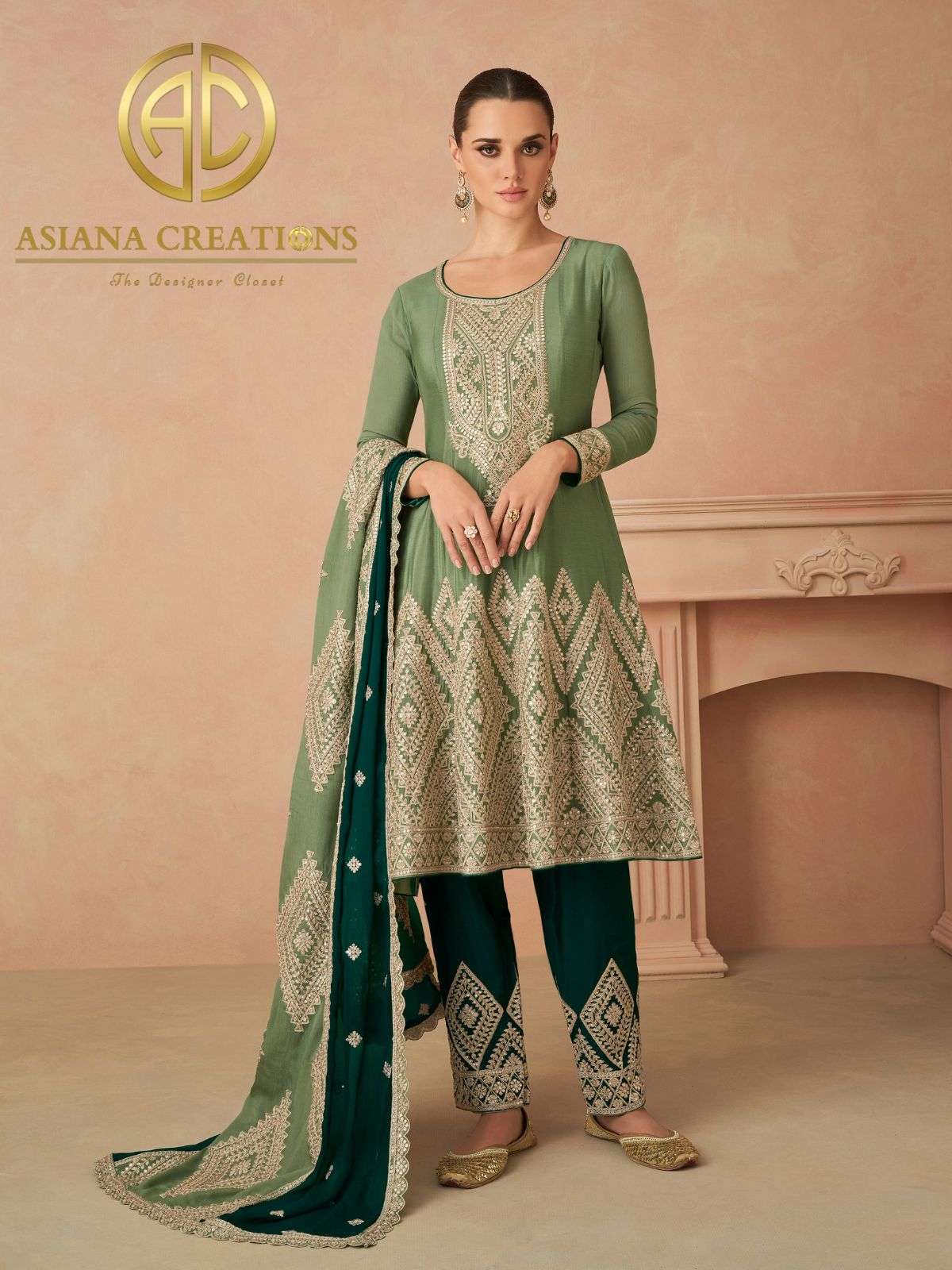 Chinnon Embroidered Salwar Suits DS7477