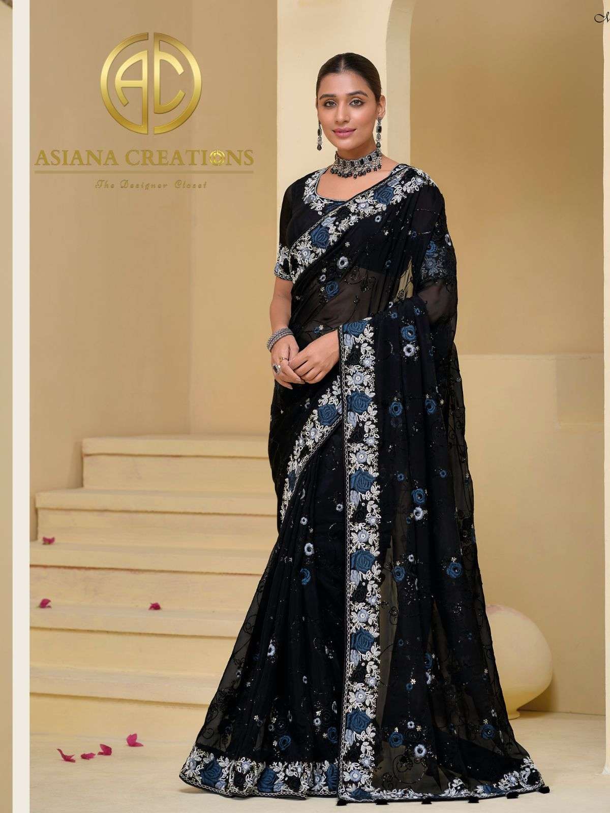 Designer andParty wear Saree with Blouse DS7505