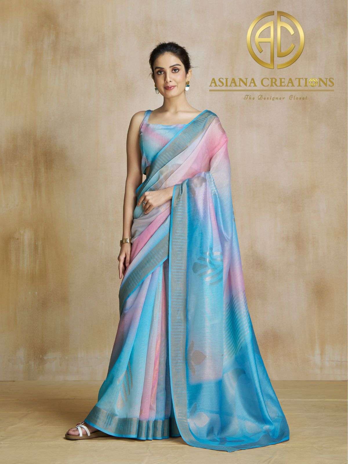 Art Silk Printed Casual Formal Saree with Blouse DS920001