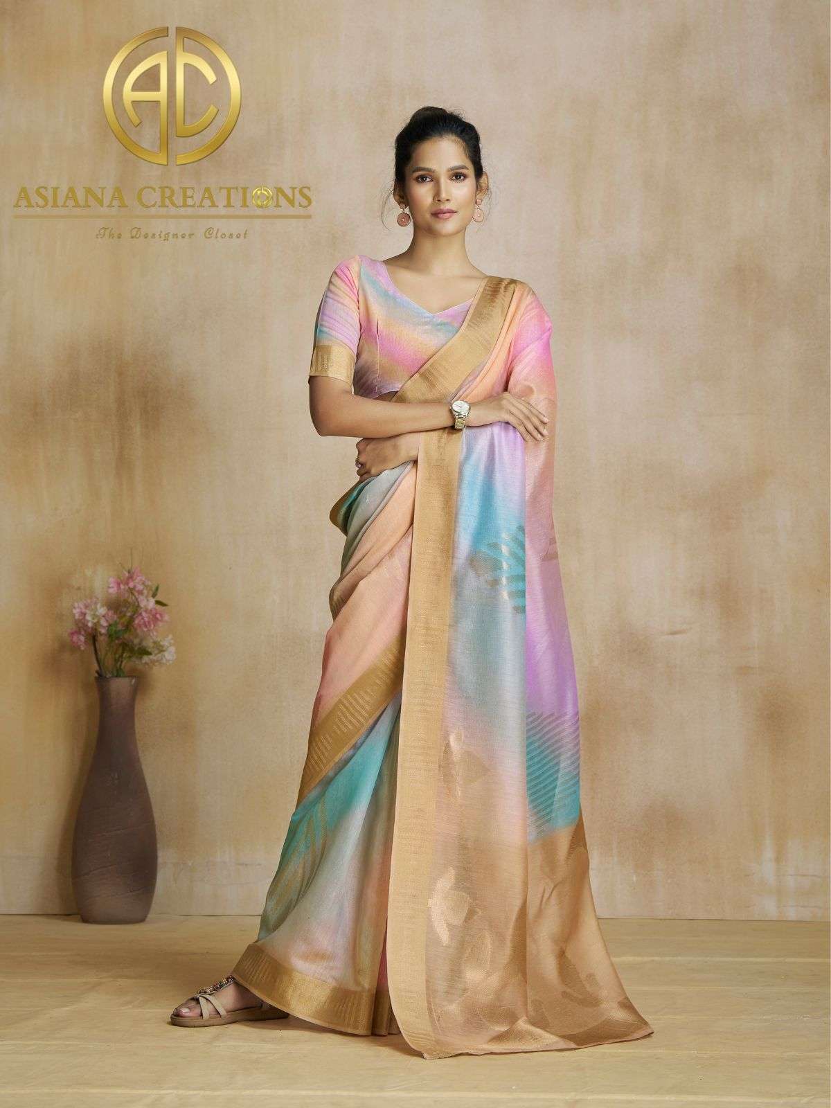 Art Silk Printed Casual Formal Saree with Blouse DS920002